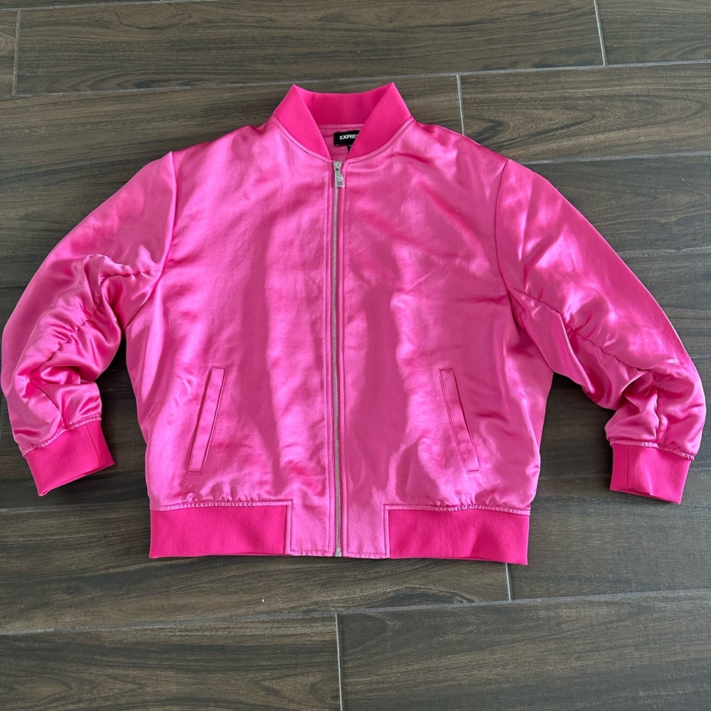 Express Women’s Hot Pink  Bomber Jacket M